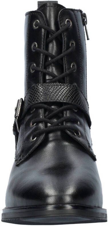 Cafe Moda leren veterboot zwart