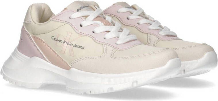 Calvin Klein chunky sneakers beige lichtroze