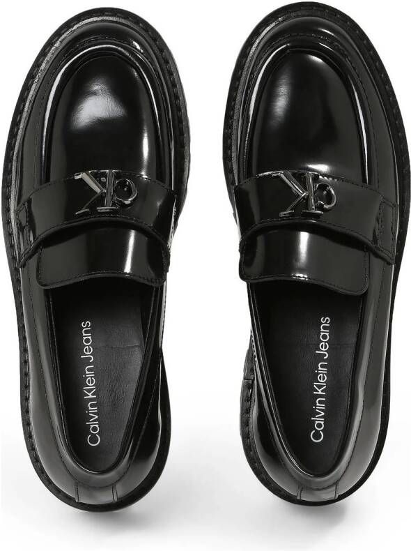 CALVIN KLEIN JEANS chunky lakleren loafers zwart