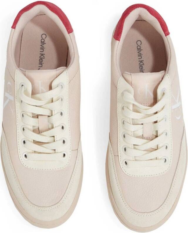 CALVIN KLEIN JEANS leren sneakers lichtroze