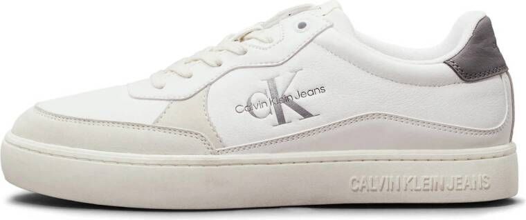 CALVIN KLEIN JEANS leren sneakers wit