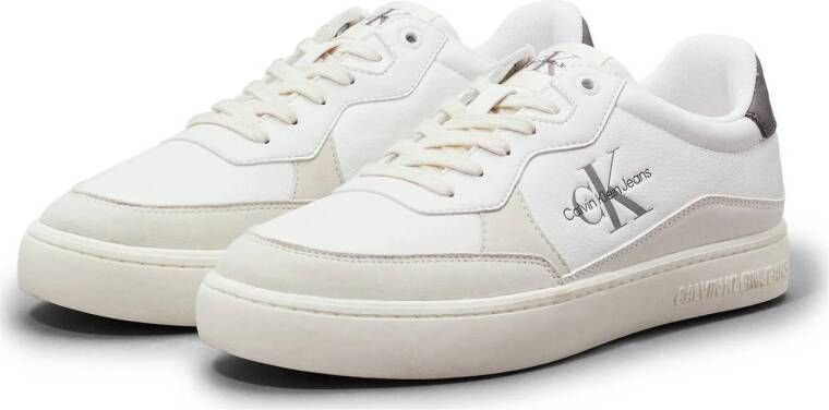 CALVIN KLEIN JEANS leren sneakers wit