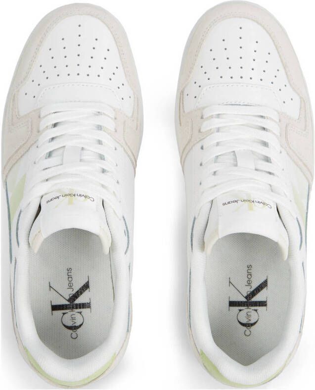 CALVIN KLEIN JEANS leren sneakers wit mint