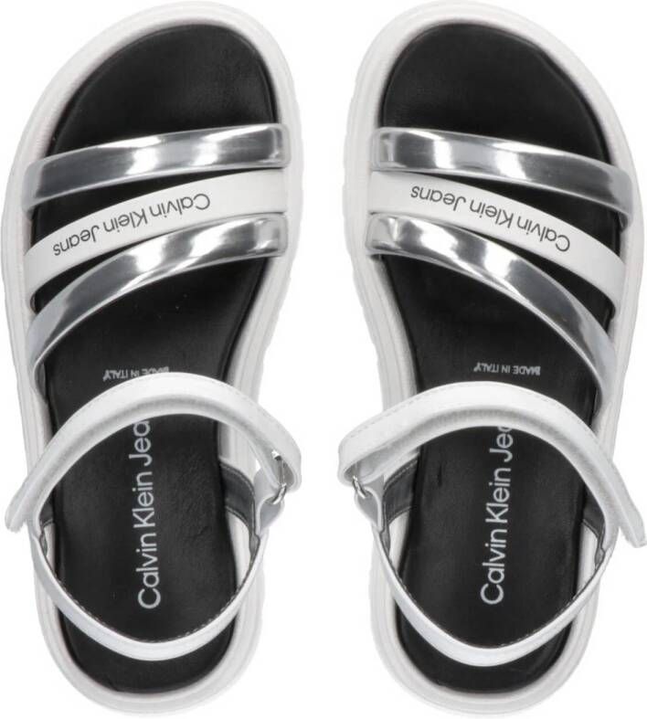 Calvin Klein sandalen zilver wit