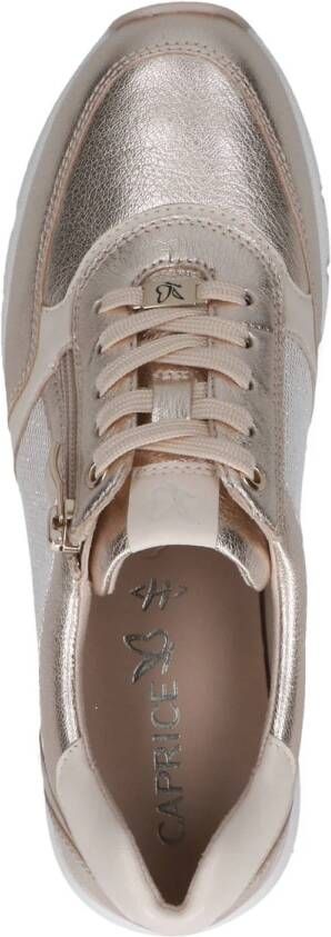 Caprice Ginga leren sneakers goud