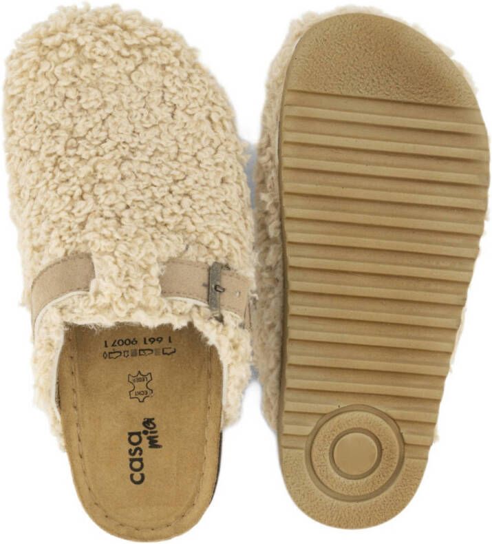 Casa mia teddy clogs ecru