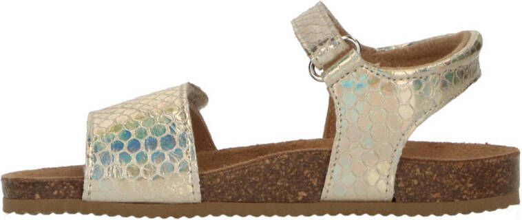 Clic! leren sandalen goud