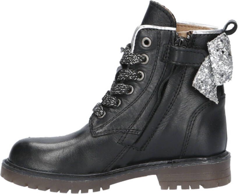 Clic! leren veterboots zwart