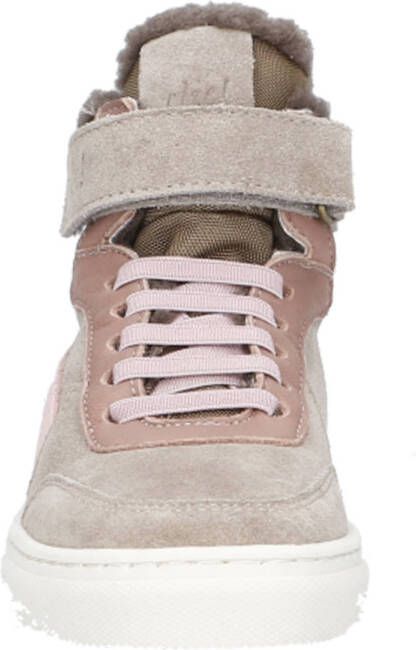 Clic! suède sneakers taupe roze