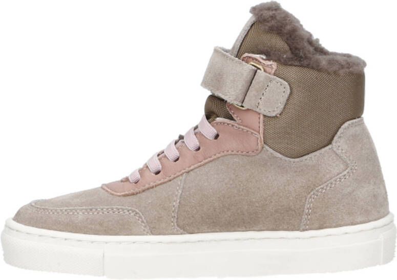 Clic! suède sneakers taupe roze