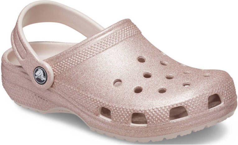 Crocs clogs met glitters lichtroze