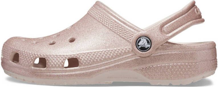 Crocs clogs met glitters lichtroze