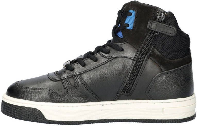 Cruyff Junior Trophy High leren sneakers zwart