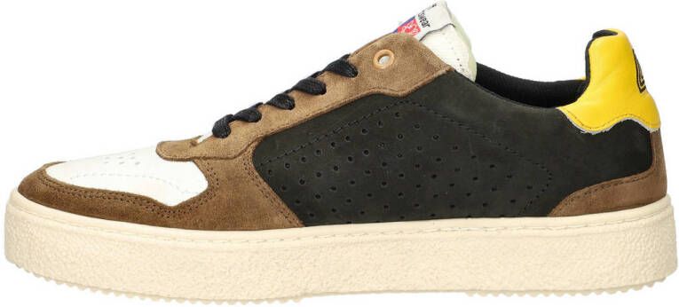 Cruyff Slice leren sneakers bruin multi