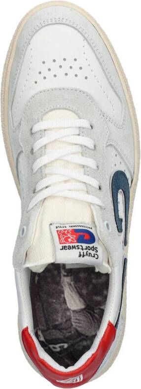 Cruyff Slice leren sneakers wit blauw