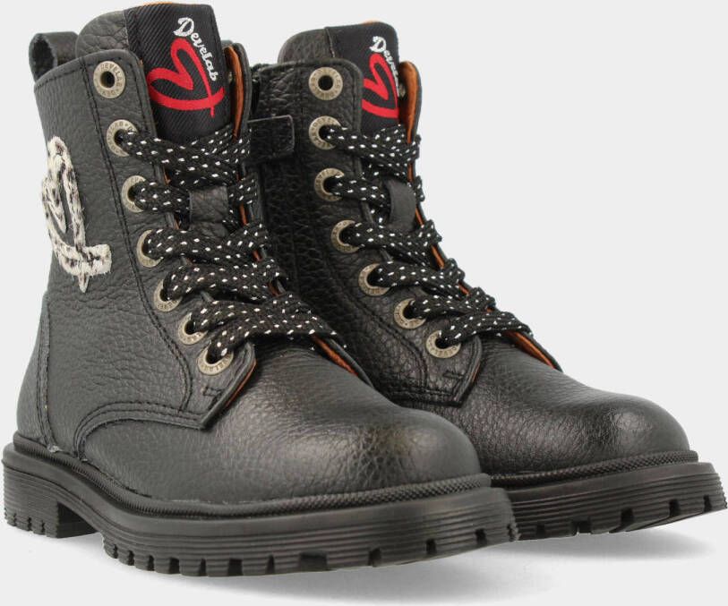 Develab 42682 leren veterboots zwart