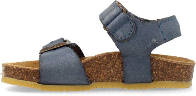 Develab leren sandalen blauw