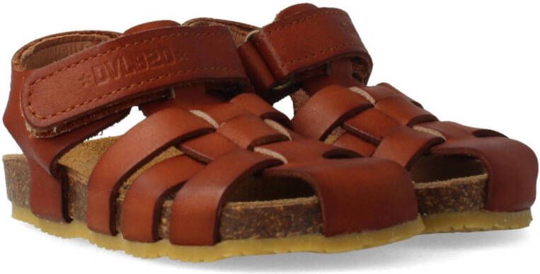 Develab leren sandalen cognac