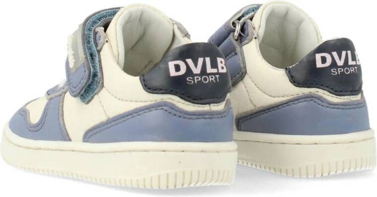 Develab leren sneakers blauw wit