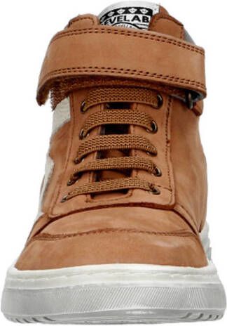 Develab leren sneakers cognac