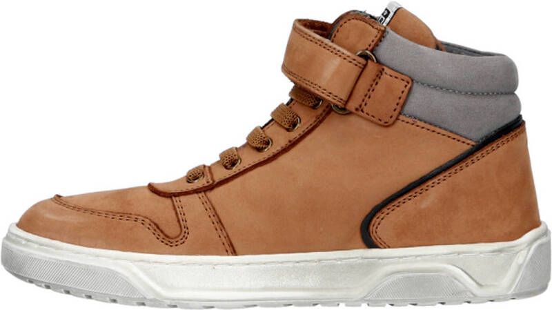 Develab leren sneakers cognac