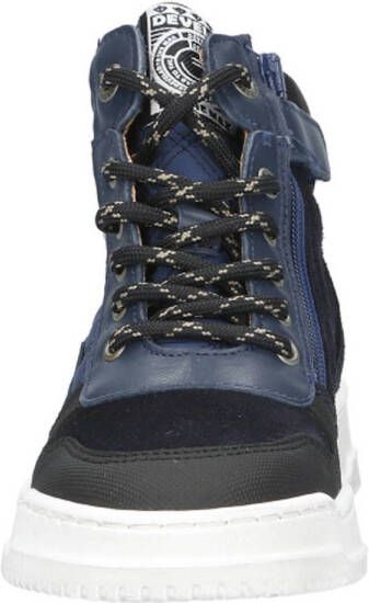 Develab leren sneakers donkerblauw