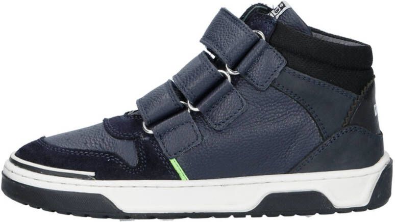 Develab leren sneakers donkerblauw