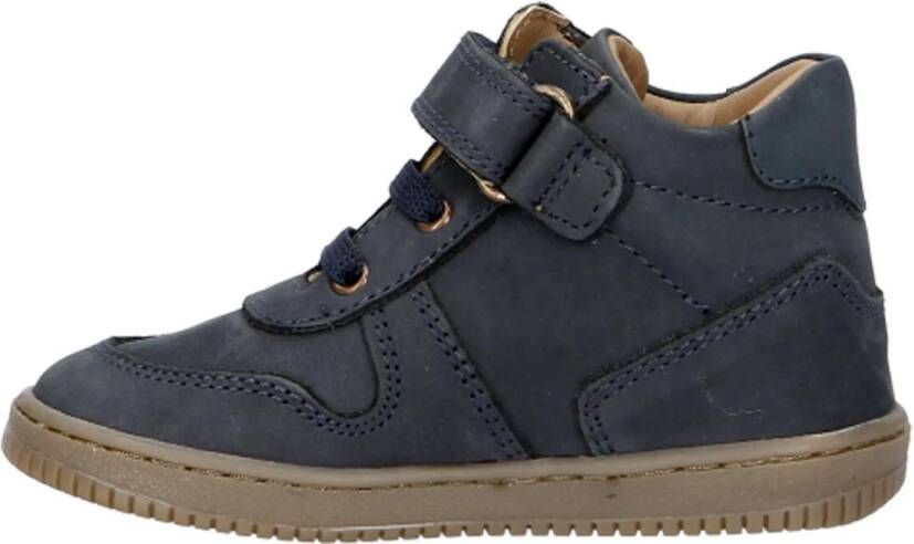 Develab leren sneakers donkerblauw