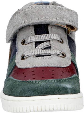 Develab leren sneakers groen blauw rood