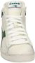 Diadora Game L High hoge leren sneakers off white groen - Thumbnail 3