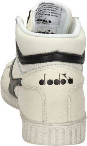 Diadora hoge leren sneakers off white zwart