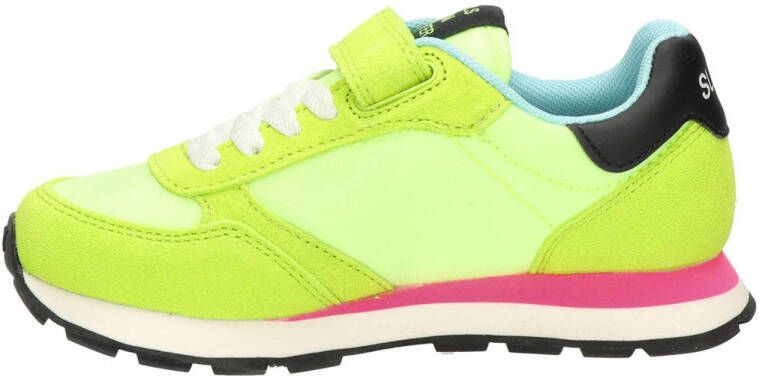 SUN68 Ally Solid suède sneakers fluorgeel