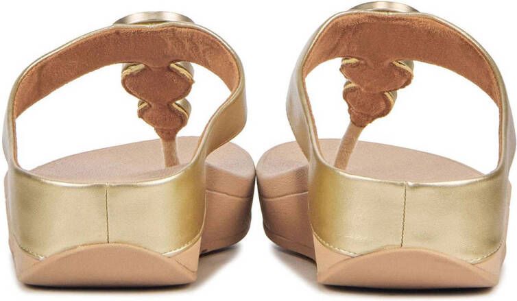 FitFlop TM leren slippers goud