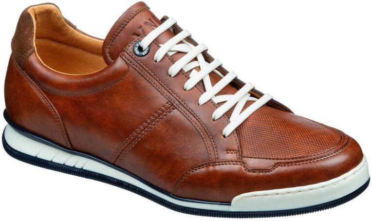 Van Lier Magnus leren sneakers licht cognac