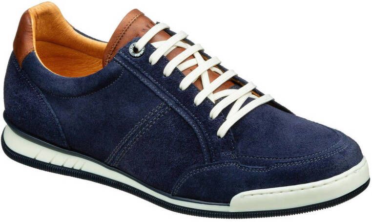 Van Lier Magnus suède sneakers donkerblauw