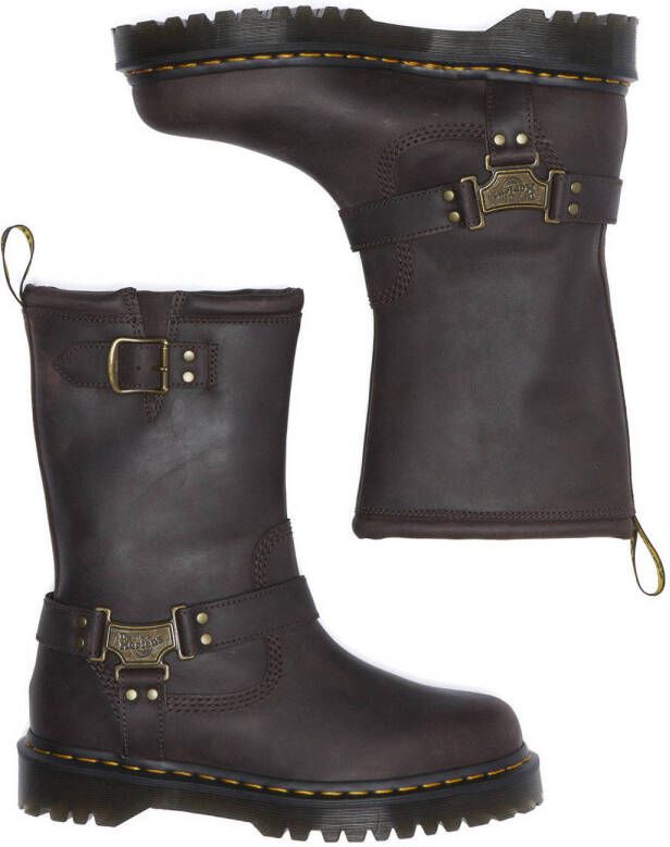 Dr. Martens Anistone Hi leren bikerboots bruin