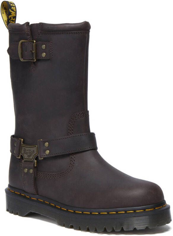 Dr. Martens Anistone Hi leren bikerboots bruin