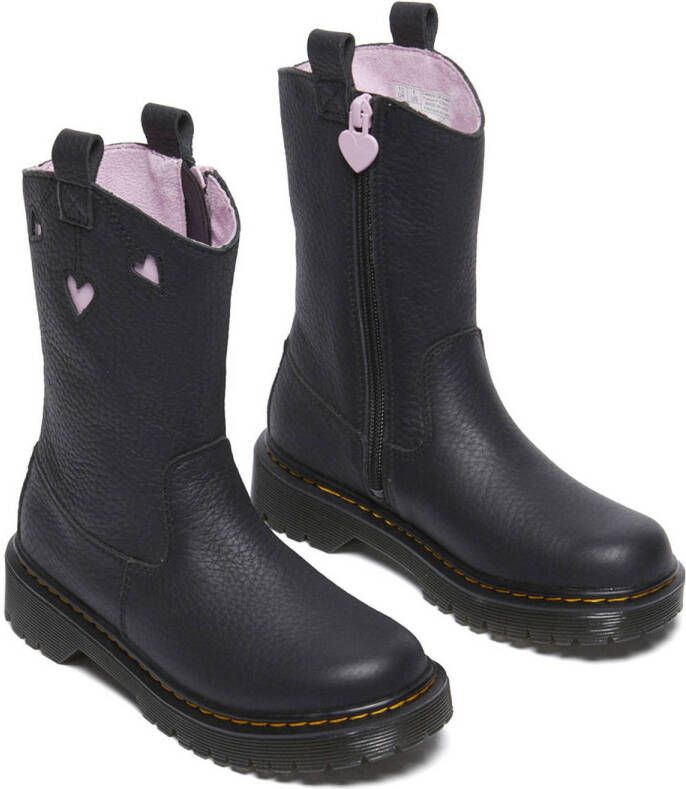 Dr. Martens Bex Heart P-O Boot J leren enkellaarzen zwart lila