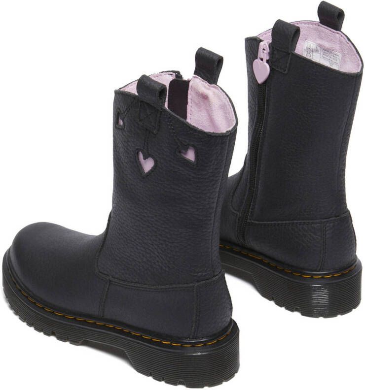 Dr. Martens Bex Heart P-O Boot J leren enkellaarzen zwart lila