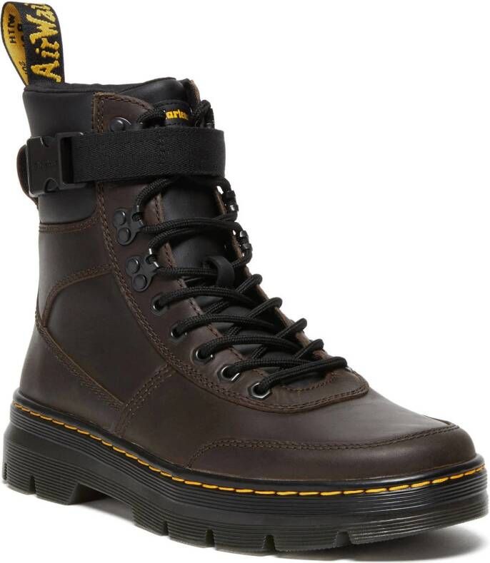 Dr. Martens Combs Tech Leather leren veterboots donkerbruin