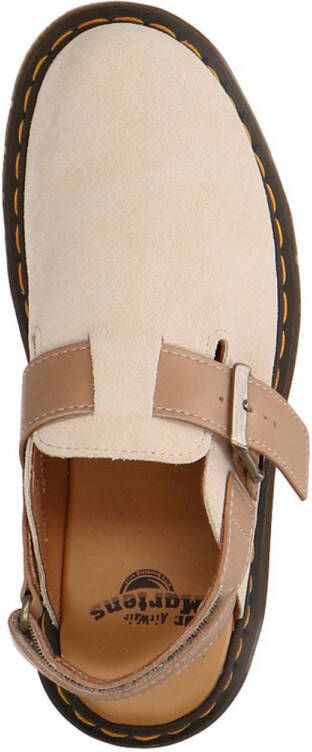 Dr. Martens Jorge II suède slippers met hielband beige