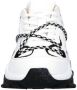 DWRS Bonney chunky leren sneakers wit zwart - Thumbnail 3