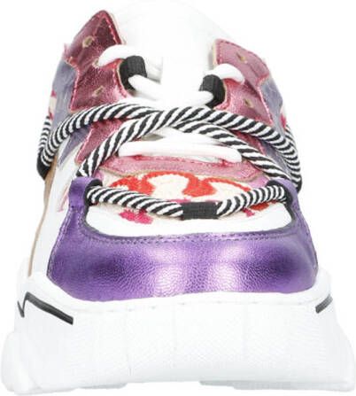 DWRS Jupiter chunky leren sneakers roze paars