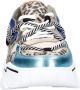 DWRS Jupiter leopard chunky leren sneakers zand aqua - Thumbnail 4