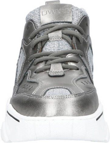 DWRS Pluto chunky leren sneakers grijs