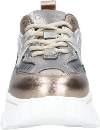 DWRS Pluto leren sneakers goud zilver