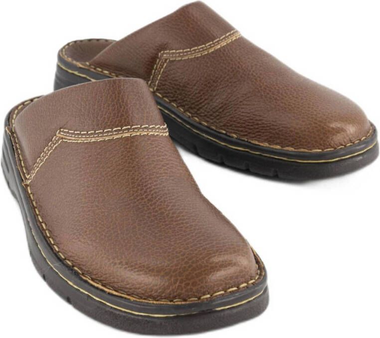 Easy Street leren slippers bruin