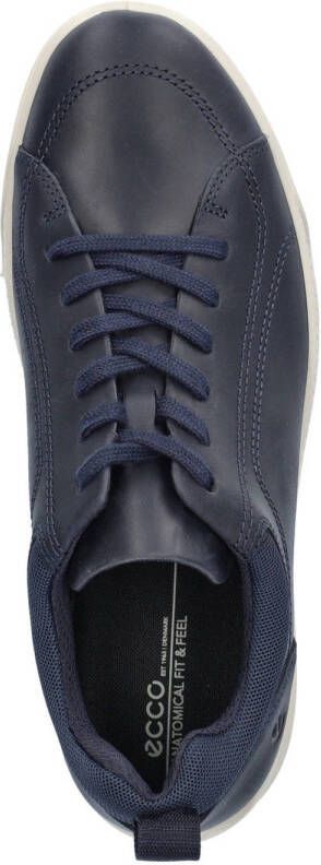 Ecco Byway leren sneakers donkerblauw