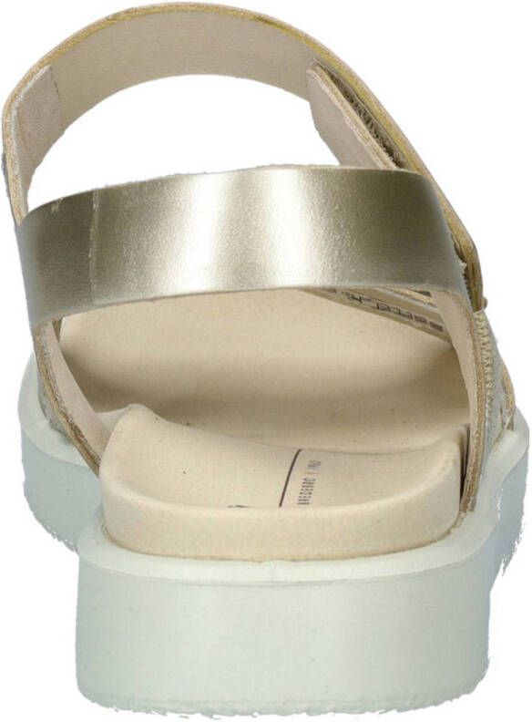 Ecco Flowt W leren sandalen goud