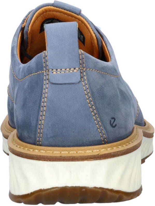 Ecco St.1 Hybrid nubuck veterschoenen blauw